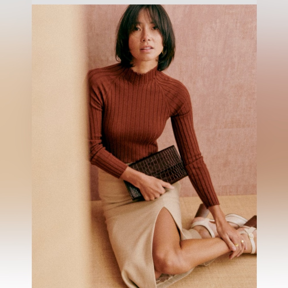 Sezane Charly Jumper Chocolate - Size M